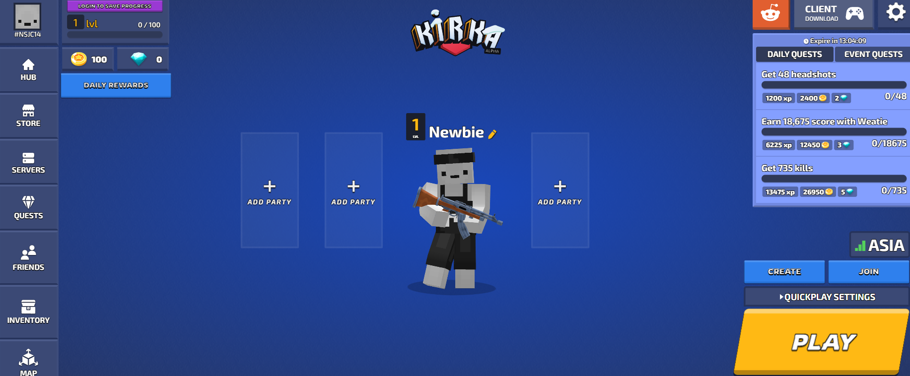 Kirka.io Game Screenshot